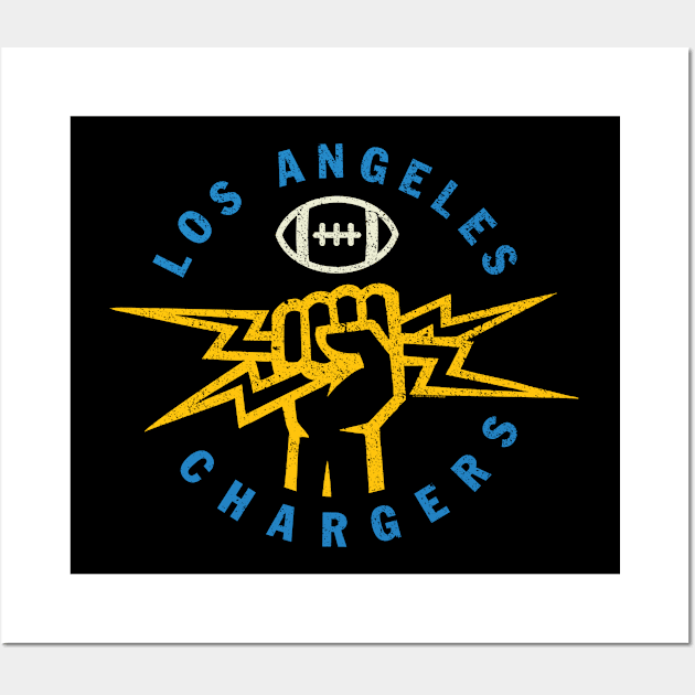 Los Angeles Chargers 3 by Buck Tee Originals Wall Art by Buck Tee